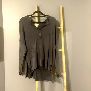 Offline Aerie Waffle Henley Long Sleeve Shirt